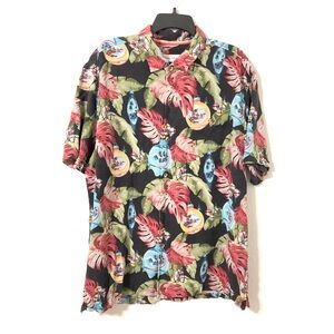 Tommy Bahama Holiday Christmas Hawaiian Silk shirt ornament print men’s  XL